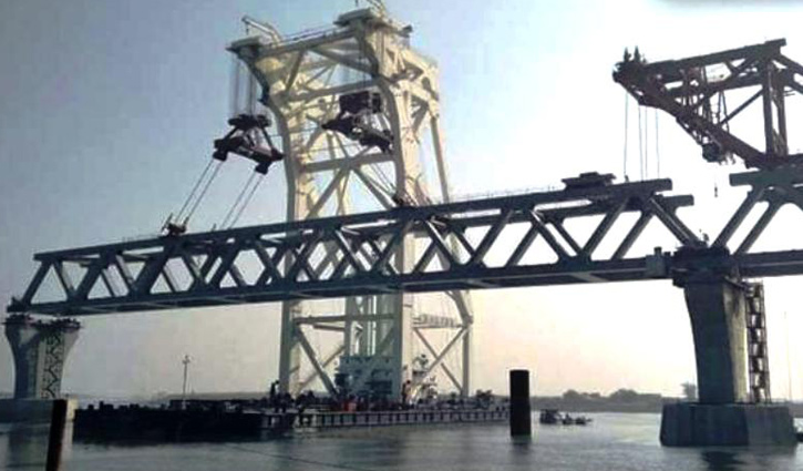 26th span of Padma Bridge installed, 3,900 metres become visible