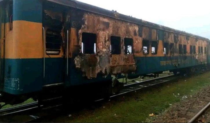 Case filed over setting fire to train in Jamalpur