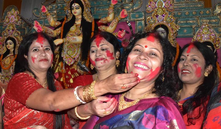 Durga Puja ends amid festivity