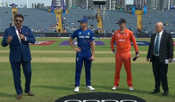 England wins the toss, opts to bat against Netherlands