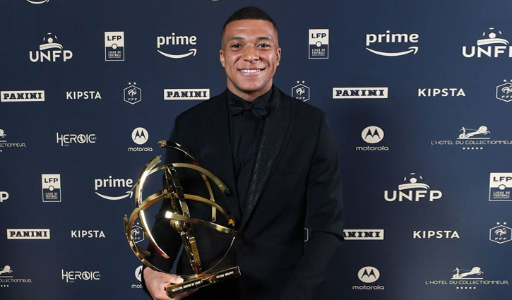 Mbappe wins award for France’s player of the year