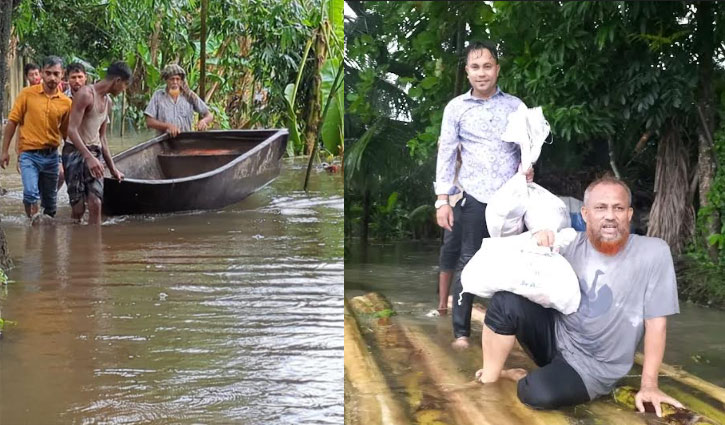 লক্ষ্মীপুরে বাড়ছে বন্যার পানি, বৃষ্টিও থামছে না 