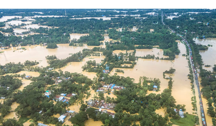 Flood water starts receding in 2 upazilas of Feni