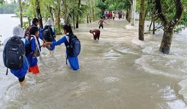 টানা বৃষ্টিতে ডুবেছে নোয়াখালী, শিক্ষাপ্রতিষ্ঠান বন্ধ ঘোষণা