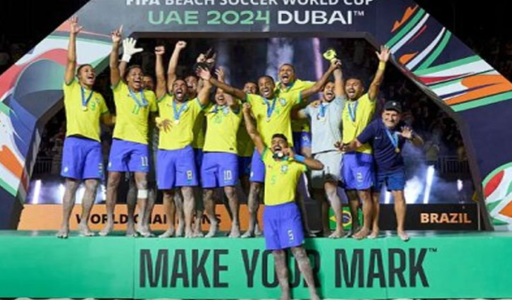 Brazil claim record-extending 6th FIFA Beach Soccer World Cup