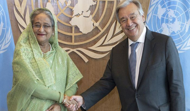 UN secretary general congratulates Sheikh Hasina