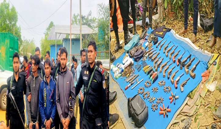 Three ARSA men held with huge arms 