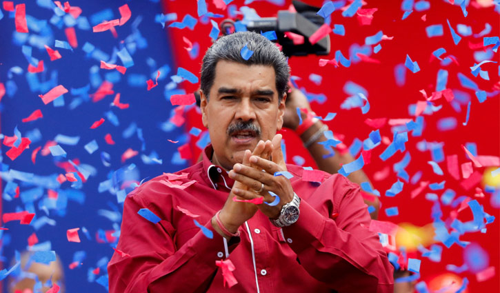 Venezuela`s President Nicolas Maduro wins third term