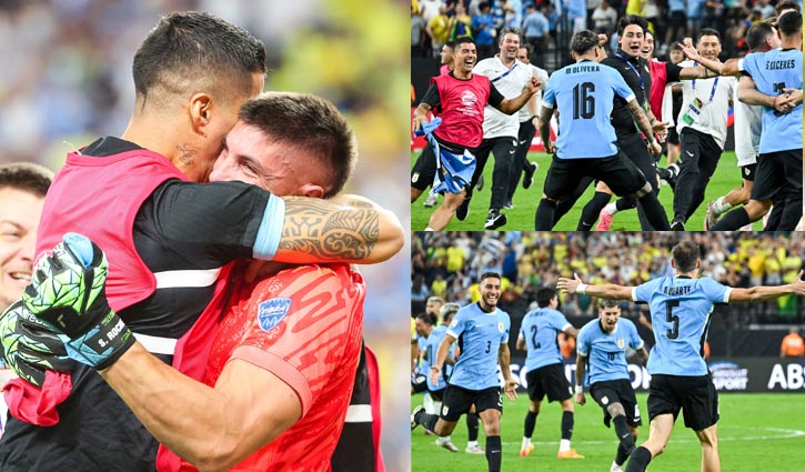 Uruguay beat Brazil on penalties to reach semi-finals