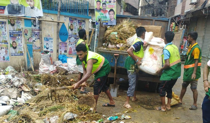 ঢাকা দক্ষিণ সিটির ৬৪টি ওয়ার্ডে শতভাগ বর্জ্য অপসারণ