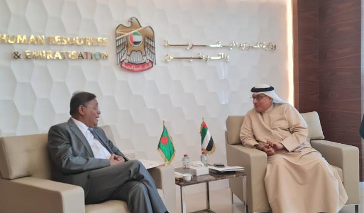 Hasan discusses manpower export with UAE minister