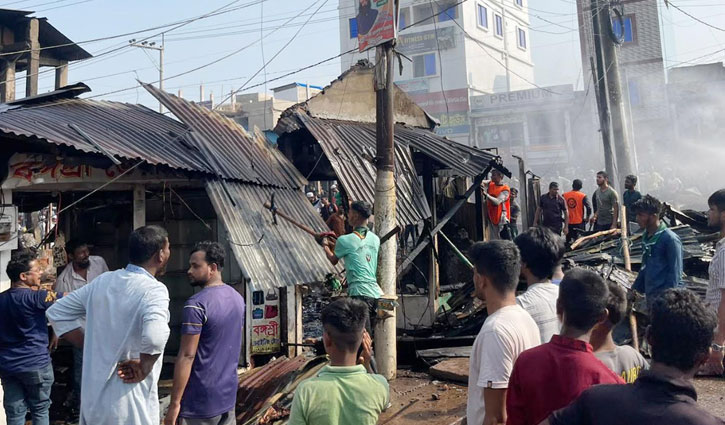 15 shops gutted in Bahubal fire