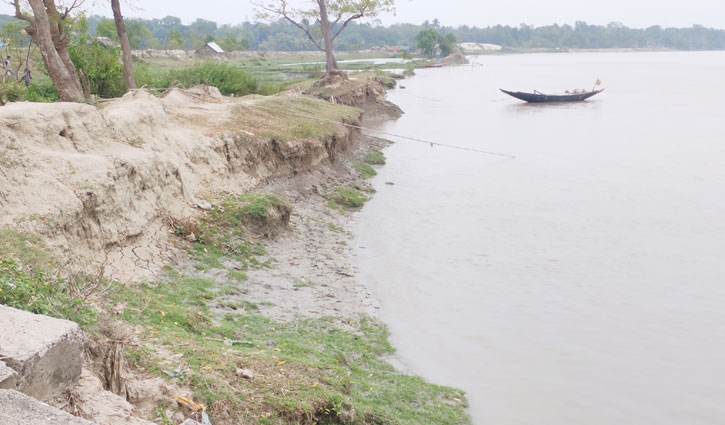 Ichamati River erosion changes map of Debhata upazila