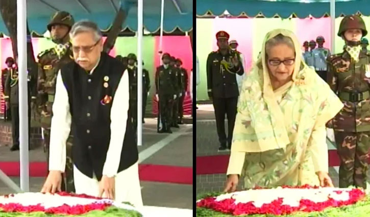 President, PM pay homage to Bangabandhu at Tungipara