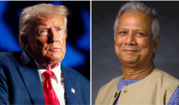 Prof Yunus greets Trump