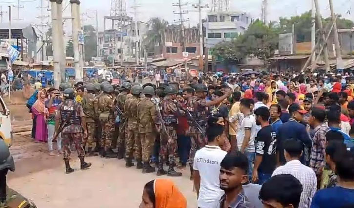 52 factories closed in Savar, workers block road